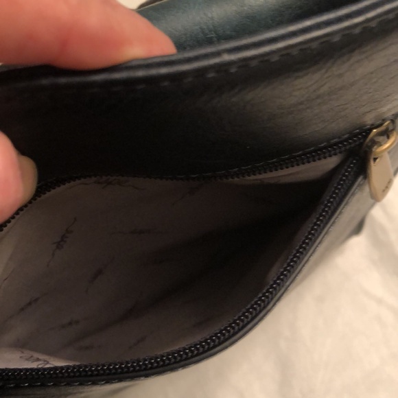 ESPE VEGAN LEATHER CROSSBODY SHOULDER MESSENGER BAG NAVY/DARK TEAL PURSE - #497 - Picture 14 of 16